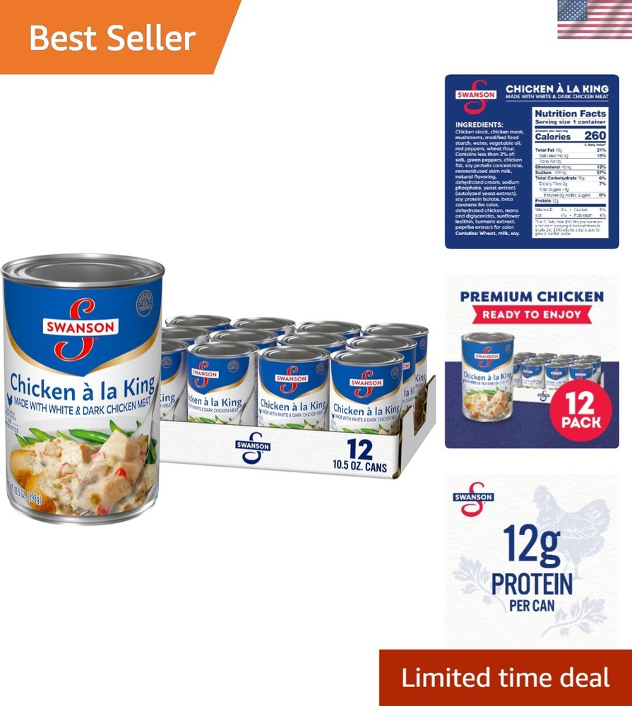 Nutritious 10.5 oz Canned Chicken á La King – 12 Cans of Hearty Goodness