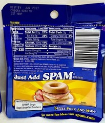 1 Spam Single Classic 2.5 Ounce Fully Cooked Ready To Eat Hot Or Cold Meat Pork
