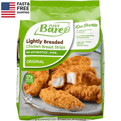 Lightly Breaded Chicken Breast Strips | Fully Cooked | 16G Protein || 1.50 LB