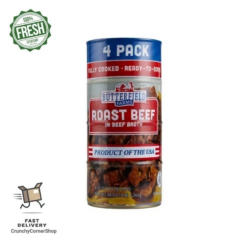 Butterfield Farms Roast Beef in Beef Broth (12 oz., 4 pk.) Fast Ship