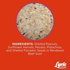 Lyric Delite High Protein Wild Bird Seed Suet Cakes for Wild Birds, 12 oz. (12 P