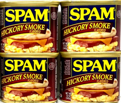 Spam Hickory Smoke Luncheon Meat 12 oz ( Pack of 4 )~11/2028