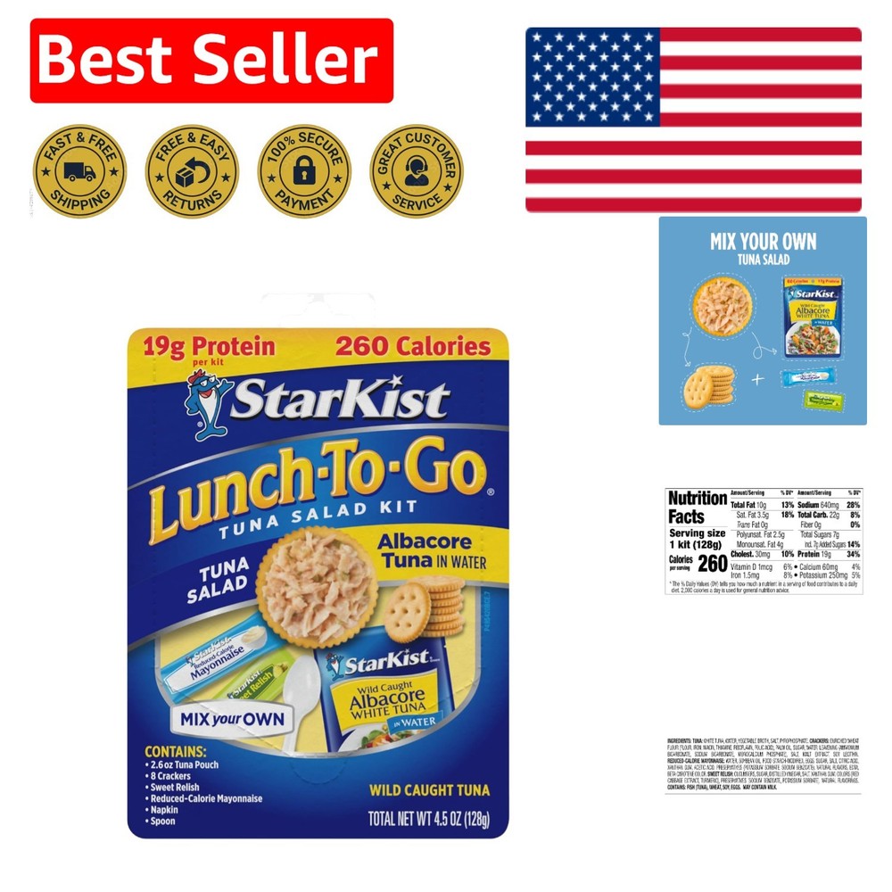 Lunch-To-Go Albacore Mix Your Own Tuna Salad, 4.5 Ounce Kit, 1 Pack