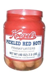 Koegel’s Pickled Red Hots Frankfurters Packed in Spiced Vinegar 2.5lb Jar