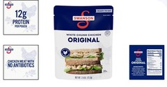 Swanson Fully Cooked Chicken Pouch – Convenient 2.6 Oz Gluten-Free Meal