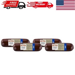 Keto-Friendly Beef Summer Sausage – Ready to Eat, Low-Carb Snack (8oz Pack of 4)