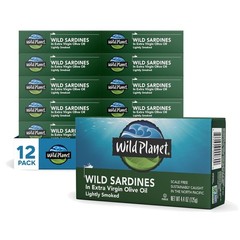 Gourmet Wild Sardines in Extra Virgin Olive Oil – Convenient Snack, Pack of 12