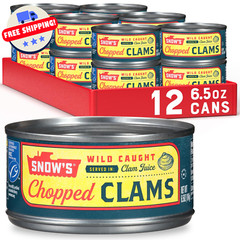 Clams – Canned Chopped Minced – Snows Ocean – Gluten Free – High Protein
