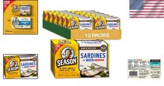 Keto-Friendly Sardines with Omega-3s – No Salt Added, 12 Cans of 4.37 Oz