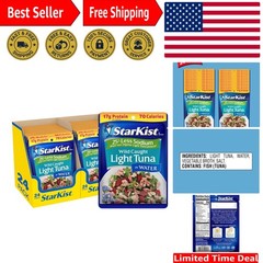 Delicious Reduced Sodium Tuna Pouches, 24 Pack, Ideal for Quick Healthy Meals