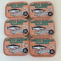 6 Pack Trader Joe’s Light Smoked Salmon Skinless Boneless in Olive Oil 5 oz Each