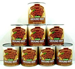 (8) KEYSTONE GROUND BEEF **ALL NATURAL – NO PRESERVATIVES – FULLY COOKED** 28 oz