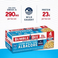 Chunk White Albacore Tuna in Water, 5 oz Can (Pack of 4) – Wild Caught Tuna – 23