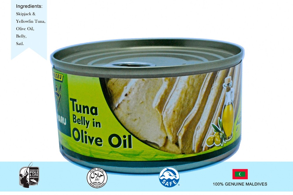 6 x Tuna Belly in Olive oil 6.3oz 180g Maldives