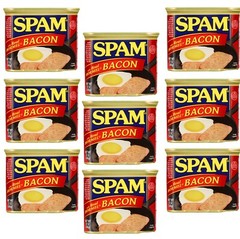 SPAM Bacon Enhanced Luncheon Meat – Protein-Rich, Fully Cooked, 12 oz (9 – Pack)