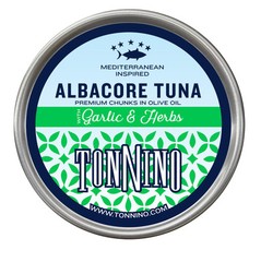 Albacore Tuna in Water, Premium Chunks with Garlic & Herbs, High-Protein, 140…