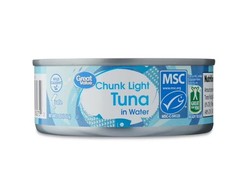 6 pack Great Value Chunk Light Tuna in Water, 5 oz, 4 Pack
