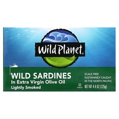 Wild Planet, Wild Sardines In Extra Virgin Olive Oil, Lightly Smoked, 4.4 oz