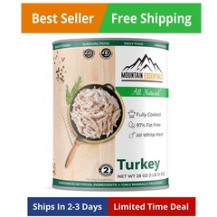Delicious All Natural Canned Turkey 28 Oz – Perfect for Meals & Emergency Prep
