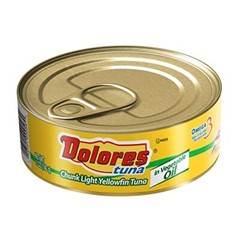 Dolores Yellowfin Tuna Chunk in Vegetable Oil, 5 Oz, Pack of 24 Cans