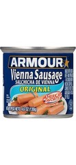 Armour Vienna Sausage, Original, 4.6 oz Can – 48 Cans