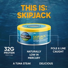 (4 pack) Wild Planet Skipjack Wild Caught Tuna with Sea Salt, 5 oz Can