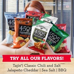 4505 Sea Salt Seasoned Chicharrones, Fried Pork Rinds – Sea Salt Flavored Por…