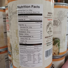 Canned Meat Chicken Long Term Food Storage, camping 4 Cans 14.5 oz Lehman’s