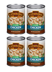 4 Cans – Keystone All Natural Chicken 14.5oz ✅No Preservative Fully Cooked Food✅