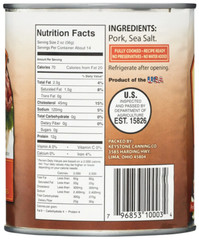 (2 pack) All Natural Pork, 28 oz Can