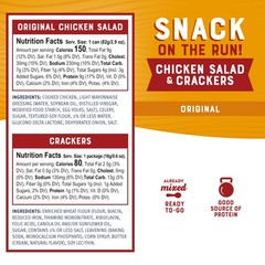 Chicken Salad Crackers Protein Snack Pack 12 Boxes Ready To Eat Lunch