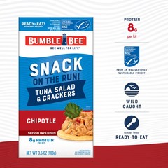 Bumble Bee Snack On The Run Chipotle Tuna Salad with Crackers Kit (Pack of 12)