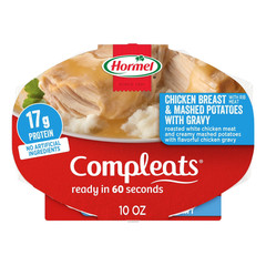 HORMEL COMPLEATS Chicken Breast Gravy Mashed Potatoes 10oz 6 Pack