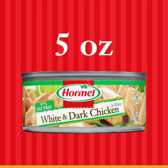Hormel Canned White and Dark Chunk Chicken, 5 Ounce Pack of 12