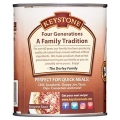 Keystone All Natural Ground Beef, 28 oz Can