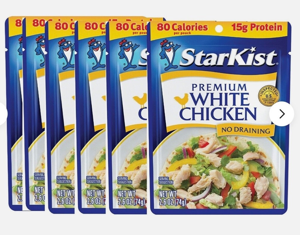 StarKist Premium White Chicken – 2.6 oz Pouch ( Pack of 6 )