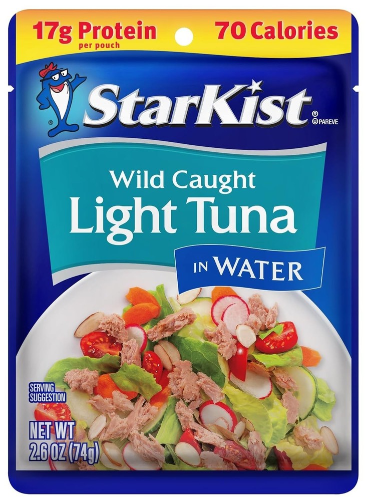 StarKist Chunk Light Tuna in Water, 2.6 oz Pouch (1 Pack) Ready to Eat Wild Cau