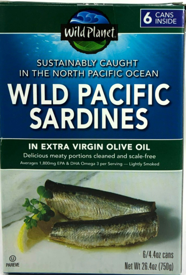 Wild Planet – Wild Pacific Sardines in Extra Virgin Olive Oil, 4.4 Ounce (6 Cou