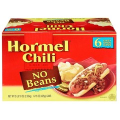 Hormel Chilli No Beans Easy Open Can, 6 Count, 15 Ounce