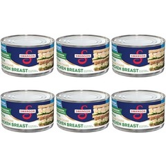 Premium Chunk Canned Chicken Breast in Water, 12.5 OZ Can, Low Sodium, Pack of 6