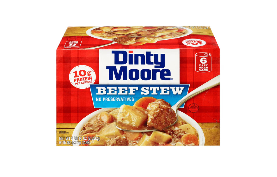 Dinty Moore Beef Stew (15 oz., 6 pk.) = 16 Cans 10 grams of protein per servings