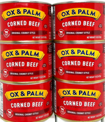 OX & Palm Corned Beef with Juices Original Chunky Style 15 oz ( Pack of 6 )