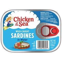 Wild Caught Sardines in Water 3.75 Ounce Canned Sardines No Oil Free