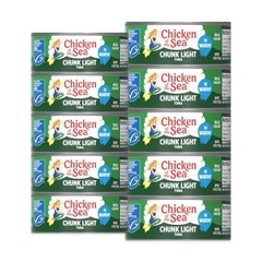 Chicken of the Sea Wild Caught Chunk Light Tuna, 5 Ounce Cans, 10-Count – High