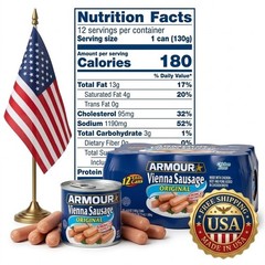 (12 Cans) Armour Original Vienna Sausage 4.6 oz