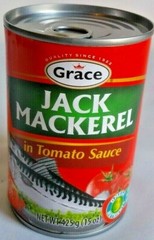 GRACE JACK MACKEREL IN TOMATO SAUCE Pack 15 OZ CAN FISH