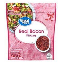 Real Crumbled Bacon Toppings 9 oz Resealable Bag for Salads Baked Potatoes