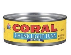 Coral Chunk Light Tuna In Water 5 Oz. (Pack Of 48 Cans)