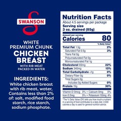 Premium Chunk Chicken Breast in Water, 12.5 oz (Pack of 2) – High Protein, Low F