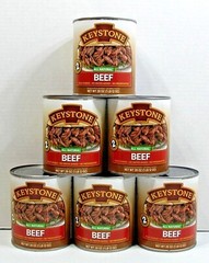 (6) KEYSTONE BEEF **ALL NATURAL – FULLY COOKED – NO PRESERVATATIVES** 28 oz Can